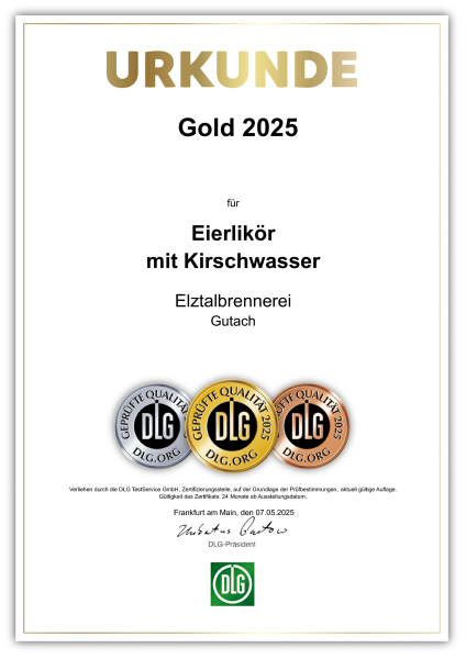 Advocaat Eierlikör mit Kirschwasser 20%vol 1,0l