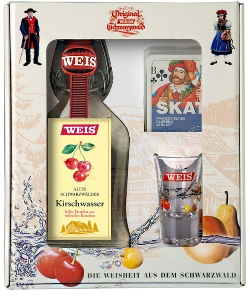 Geschenkpackung Klein Schwarzwälder Kirschwasser 40%vol 200ml