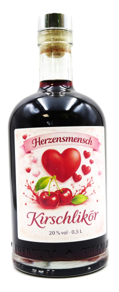 ❤️ Herzensmensch Kirschlikör 20%vol. 0,5l – Genuss, der von Herzen kommt