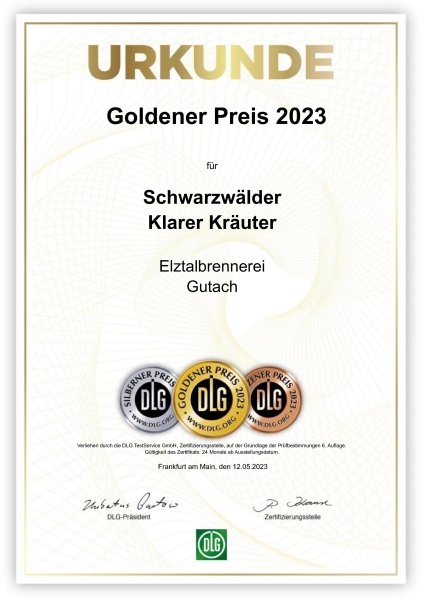 Schwarzwaldgeist klarer Kräuter - Spirituose 40%vol 0,5l