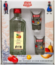 Geschenkpackung Holzscheitflasche Obstwasser/Obstbrand 38% 200ml